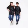 T-shirt oversized unisexe enfant manches courtes imprimé all over - KONTAKT