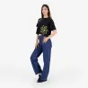 T-shirt sur taille femme manches courtes FLEURS - KONTAKT