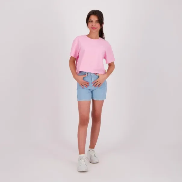 T-shirt sur taille fille avec broderie - KONTAKT