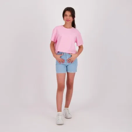 T-shirt sur taille fille avec broderie - KONTAKT