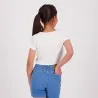 T-shirt sur taille fille avec nœud POT DE SMILEY - KONTAKT