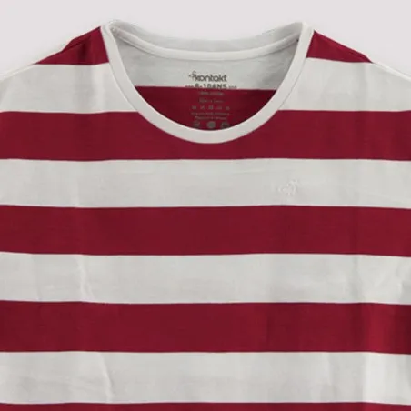 T-shirt sur taille rayé fille manches courtes - KONTAKT