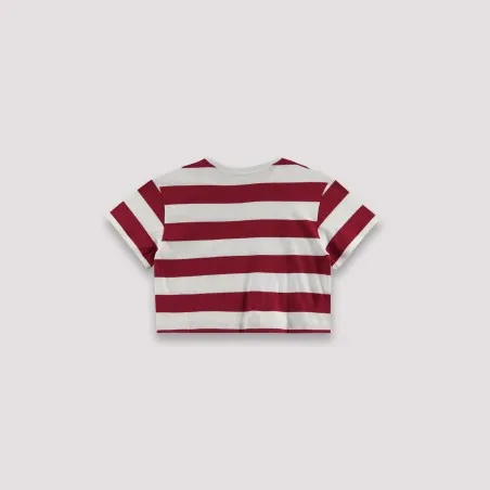 T-shirt sur taille rayé fille manches courtes - KONTAKT