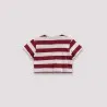 T-shirt sur taille rayé fille manches courtes - KONTAKT