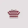 T-shirt sur taille rayé fille manches courtes - KONTAKT