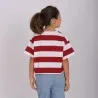 T-shirt sur taille rayé fille manches courtes - KONTAKT