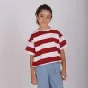 T-shirt sur taille rayé fille manches courtes - KONTAKT