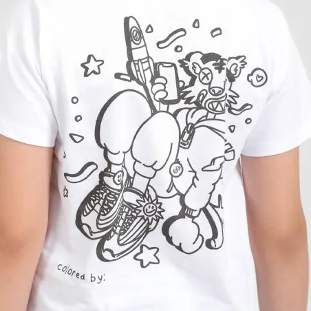 T-shirt unisexe enfant manches courtes COLORIAGE TIGRE - KONTAKT