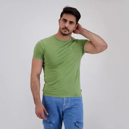 T-shirt unisexe manches courtes délavé - KONTAKT