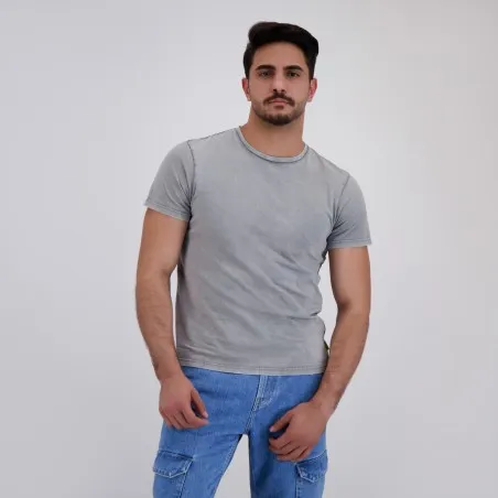 T-shirt unisexe manches courtes délavé - KONTAKT