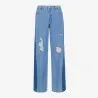 Upcycling baggy jeans femme bi-couleur - KONTAKT