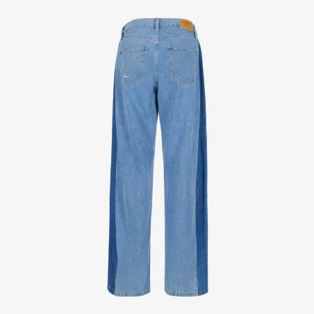 Upcycling baggy jeans femme bi-couleur - KONTAKT