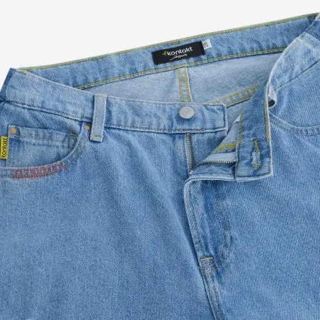 Upcycling baggy jeans femme bi-couleur - KONTAKT