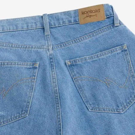 Upcycling baggy jeans femme bi-couleur - KONTAKT