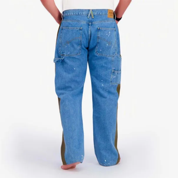 Upcycling carpenter homme en jeans bi-couleur - KARIM - KONTAKT