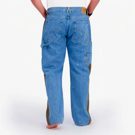 Upcycling carpenter homme en jeans bi-couleur - KARIM - KONTAKT
