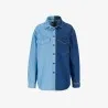 Upcycling chemise oversized femme en jeans bi-couleur - SHER V1 - KONTAKT