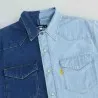 Upcycling chemise western homme en jeans bi-couleur - SHEMS V1 - KONTAKT