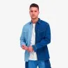 Upcycling chemise western homme en jeans bi-couleur - SHEMS V2 - KONTAKT