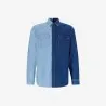Upcycling chemise western homme en jeans bi-couleur - SHEMS V2 - KONTAKT