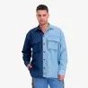 Upcycling chemise workwear homme en jeans bi-couleur - WAAD V1 - KONTAKT