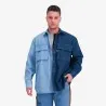 Upcycling chemise workwear homme en jeans bi-couleur - WAAD V2 - KONTAKT