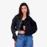 Upcycling cropped jacket femme bi-couleur KINDA V1 - KONTAKT
