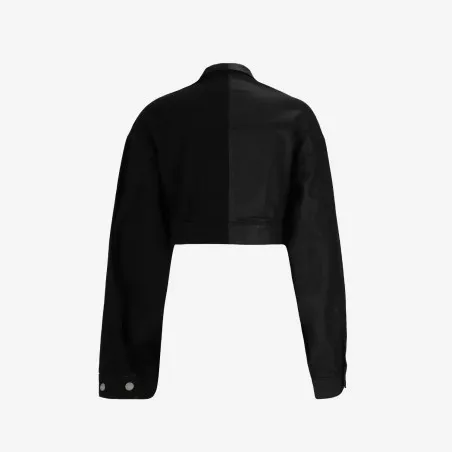 Upcycling cropped jacket femme bi-couleur KINDA V1 - KONTAKT