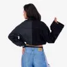 Upcycling cropped jacket femme bi-couleur KINDA V2 - KONTAKT