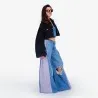 Upcycling cropped jacket femme bi-couleur KINDA V2 - KONTAKT