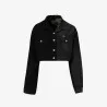 Upcycling cropped jacket femme bi-couleur KINDA V2 - KONTAKT