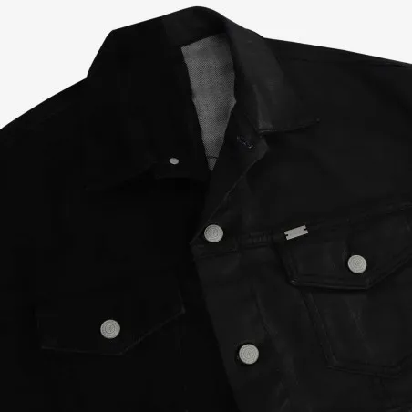 Upcycling cropped jacket femme bi-couleur KINDA V2 - KONTAKT
