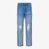 Upcycling straight jeans femme bi-couleur - SARRA - KONTAKT