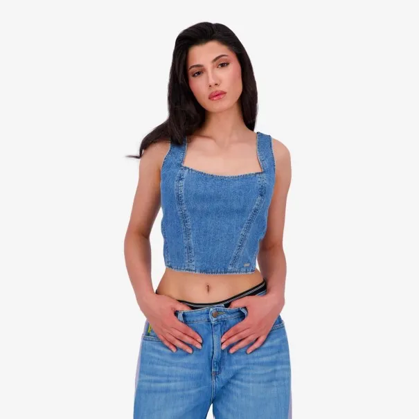 Upcycling top femme jeans V1 - KONTAKT