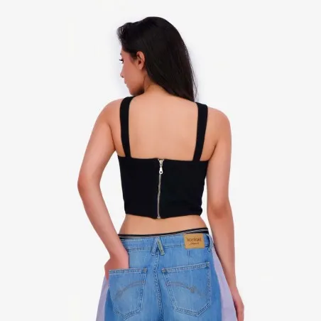 Upcycling top femme jeans V1 - KONTAKT
