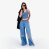 Upcycling top femme jeans V1 - KONTAKT