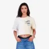 Upcycling t-shirt crop femme manches courtes POSTCARD & WARNING V1 - KONTAKT