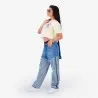 Upcycling t-shirt crop femme manches courtes POSTCARD & WARNING V1 - KONTAKT