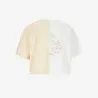 Upcycling t-shirt crop femme manches courtes POSTCARD & WARNING V1 - KONTAKT