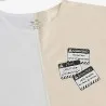 Upcycling t-shirt crop femme manches courtes POSTCARD & WARNING V1 - KONTAKT