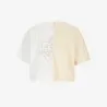 Upcycling t-shirt crop femme manches courtes POSTCARD & WARNING V2 - KONTAKT