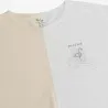 Upcycling t-shirt crop femme manches courtes POSTCARD & WARNING V2 - KONTAKT