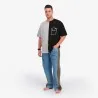 Upcycling t-shirt oversized homme manches courtes CROQUIS POCHE V1 - KONTAKT