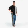 Upcycling t-shirt oversized homme manches courtes CROQUIS POCHE V1 - KONTAKT