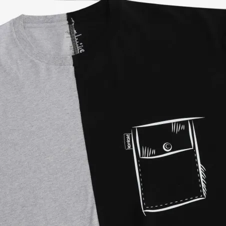 Upcycling t-shirt oversized homme manches courtes CROQUIS POCHE V1 - KONTAKT