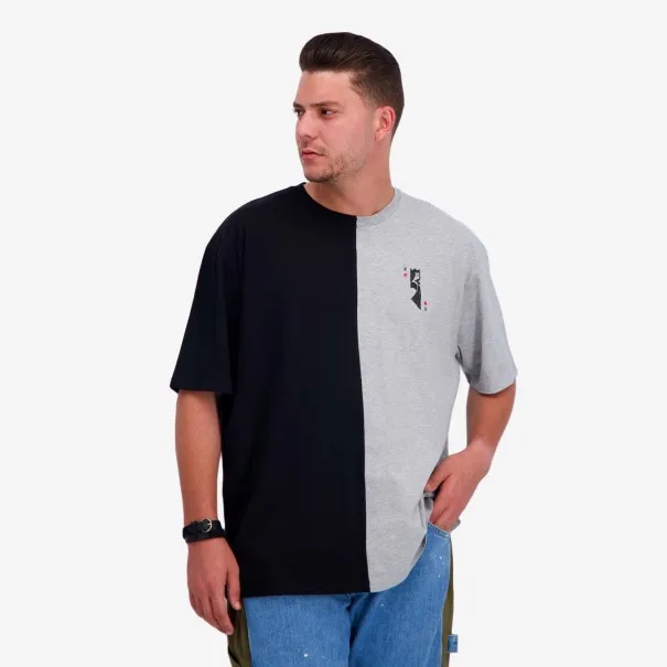 Upcycling t-shirt oversized homme manches courtes CROQUIS POCHE V2 - KONTAKT