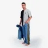 Upcycling t-shirt oversized homme manches courtes CROQUIS POCHE V2 - KONTAKT