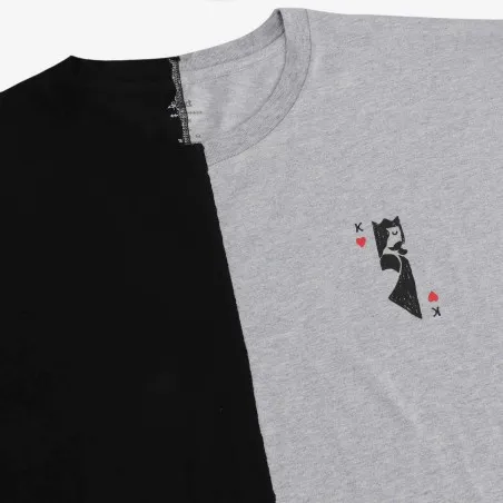 Upcycling t-shirt oversized homme manches courtes CROQUIS POCHE V2 - KONTAKT