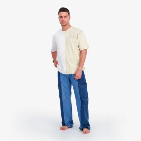 Upcycling t-shirt oversized homme manches courtes MARGOUM & LOSANGE V1 - KONTAKT