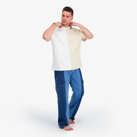 Upcycling t-shirt oversized homme manches courtes MARGOUM & LOSANGE V1 - KONTAKT